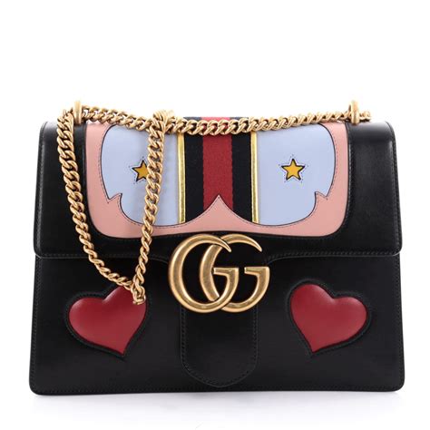 gucci web heart bag|gucci quilted shoulder bag.